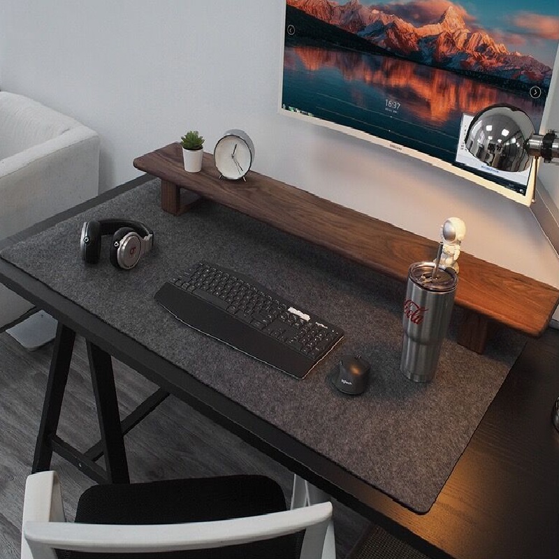 Gaming Keyboard And Mouse Pad - 80cm X 40cm Dunkelgraues Großes Gaming-Mauspad