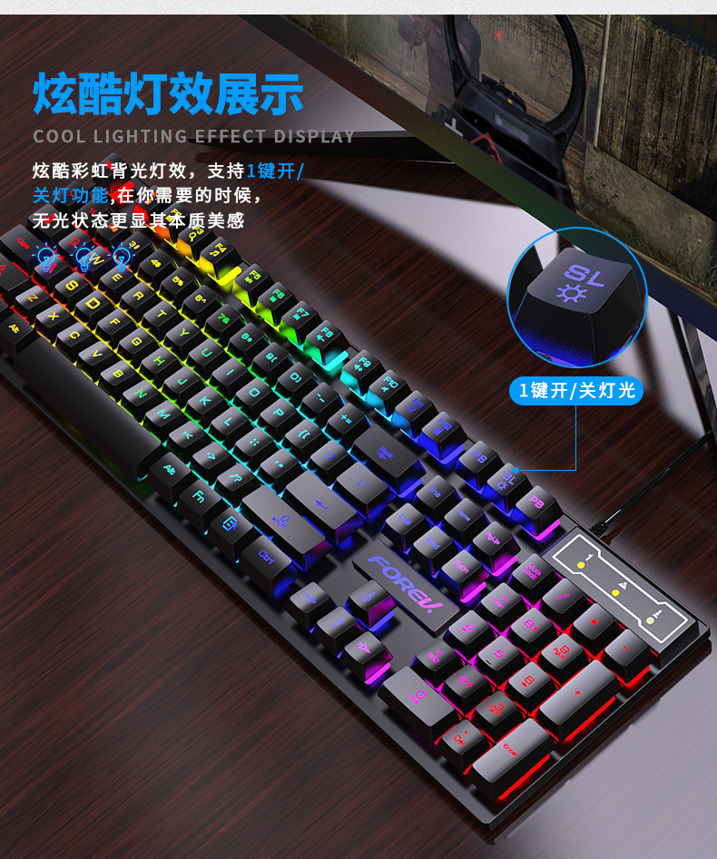 Gaming Keyboard And Mouse For Xbox - 104-Tasten Mechanische Gaming-Tastatur mit Hintergrundbeleuchtung, Kabelgebunden,