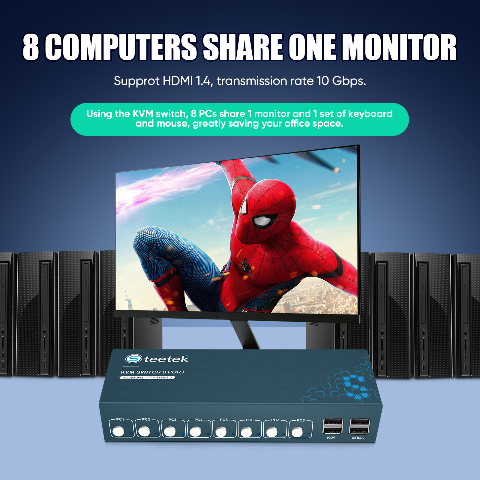 KVM-Switch 8 Port HDMI KVM-Swi – Gaming Keyboard And Mouse For Xbox Bewertung und Preis